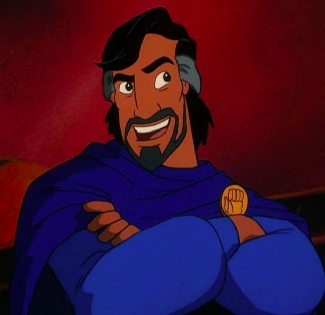 Closeup of Aladdin's dad