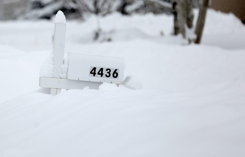 Snow reaches the bottom of a mailbox during a snowstorm in Park City on Wednesday, Jan. 17, 2024. | Kristin Murphy, Deseret News