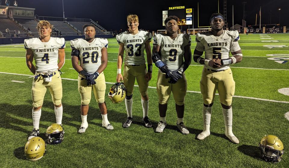 From left to right, Tanner Mintz, Nick Crawford, Eli Lee, Jordan Pritchard-Sewell and Devin are a collective menace for opposing teams this season.