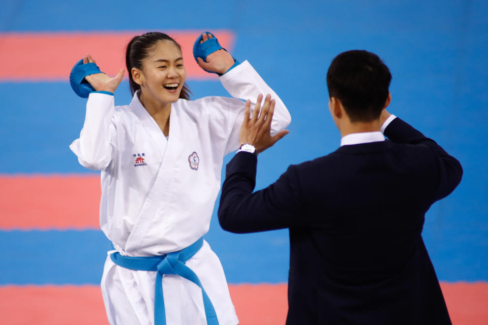 文姿云於東京奧運首創的空手道項目奪銅創歷史。(Photo by Oscar J. Barroso / AFP7 / Europa Press Sports via Getty Images)