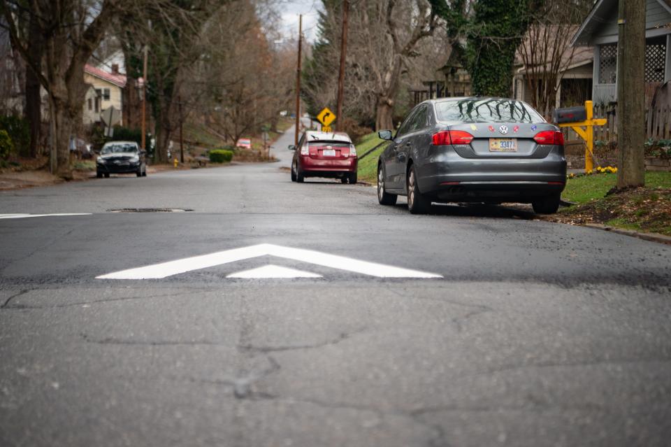 New speed bumps have been installed on several streets in Asheville, including Dorchester Avenue.