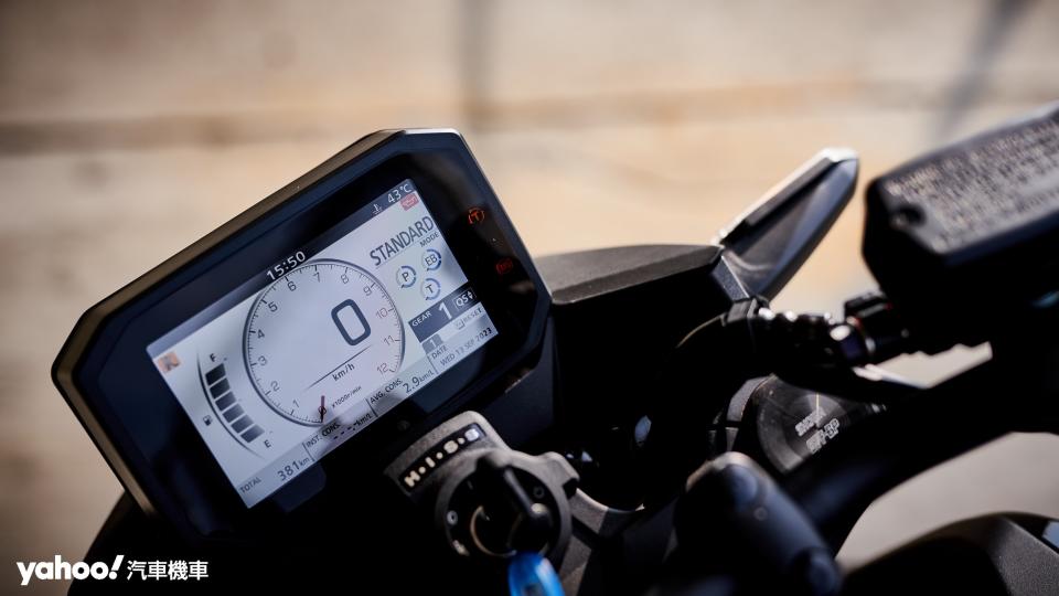 5吋TFT液晶儀表與簡潔清晰的佈局讓Honda CB750 Hornet在操作上相當好上手。