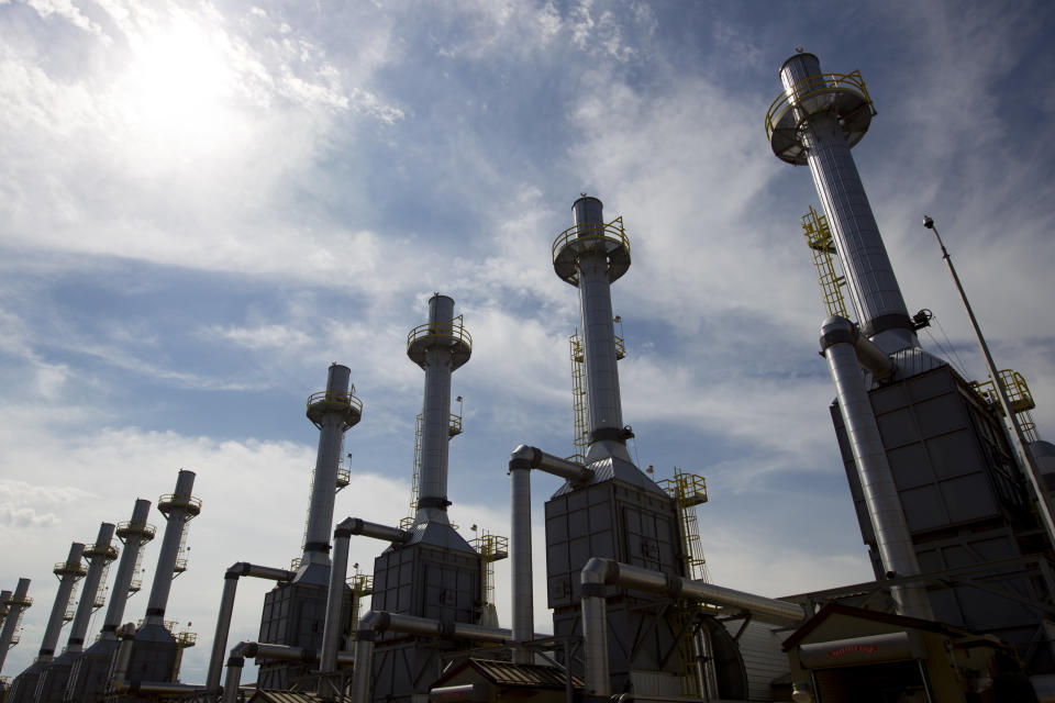 Steam generators stand at Christina Lake, a situ oil production facility half owned by Cenovus Energy Inc. and ConocoPhillips, in Conklin, Alberta, Canada, on Thursday, Aug. 15, 2013. Cenovus Energy Inc. is Canada’s fourth-largest oil producer. Photographer: Brent Lewin/Bloomberg via Getty Images