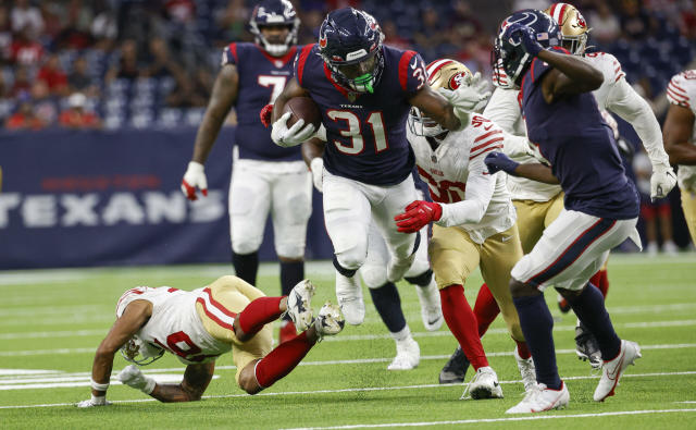 Texans rookie RB Dameon Pierce made sure he was ready to meet the 49ers'  challenge