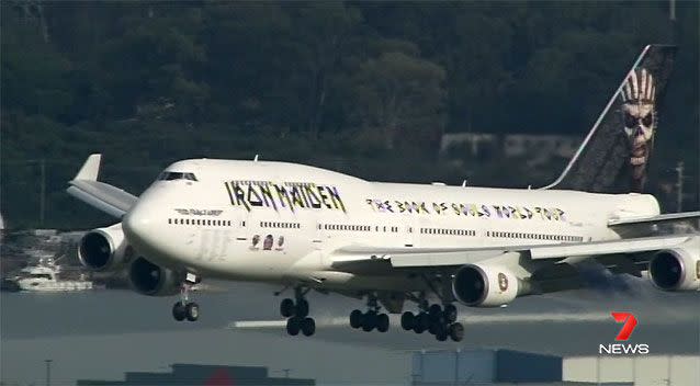 Iron Maiden has arrived in Brisbane. Source: 7News