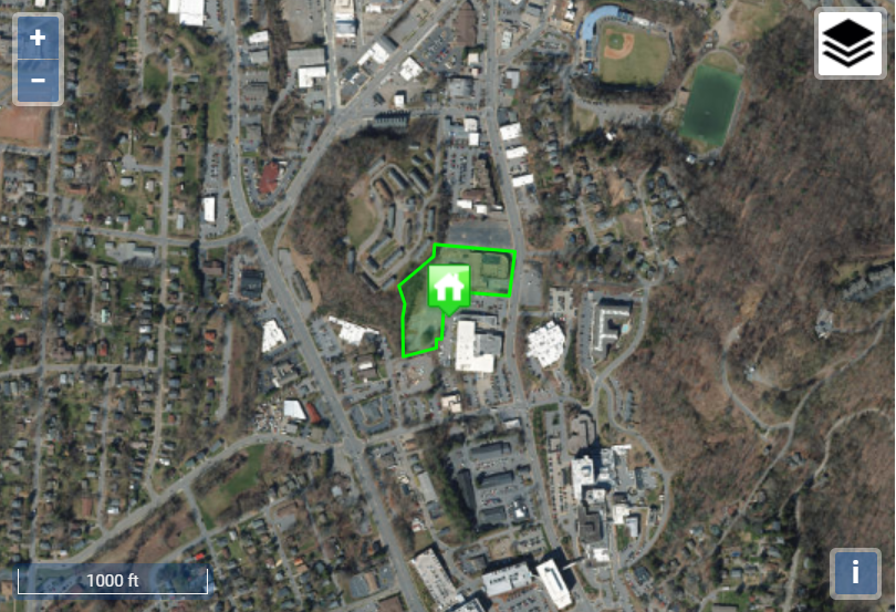 A Buncombe County Geographic Information System map of 319 Biltmore Ave.