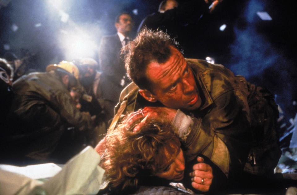 Bruce Willis in a scene from "Die Hard." The film is streaming on Peacock in time for the Christmas season.