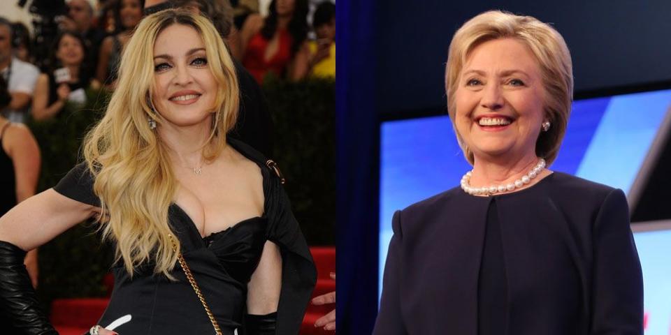 Madonna and Hillary Clinton