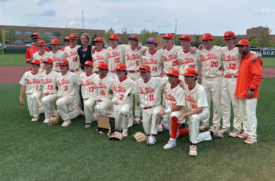 Northville won its first KLAA baseball championship since 2015 with a 7-3 victory over Howell on Thursday, May 19, 2022.