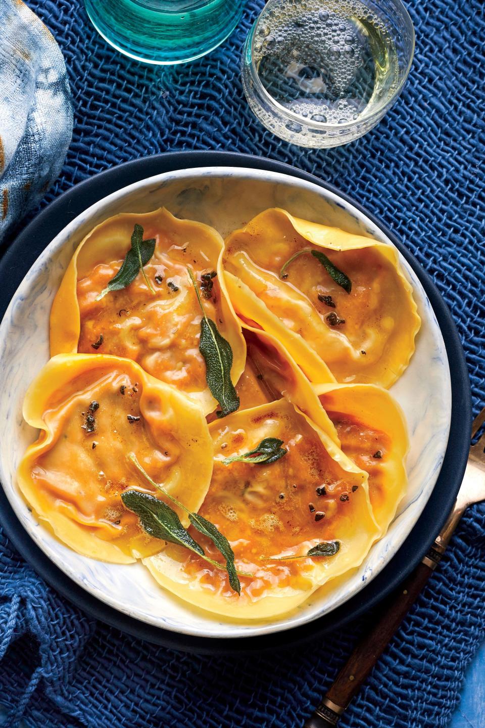 Pumpkin Ravioli with Sage Brown Butter