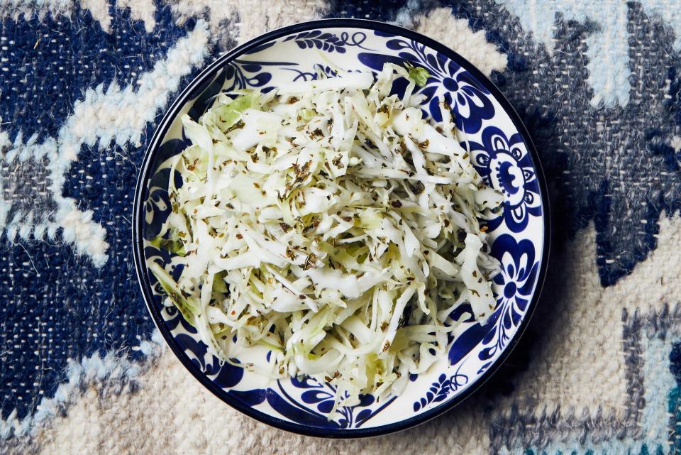 Lemony Cabbage with Mint