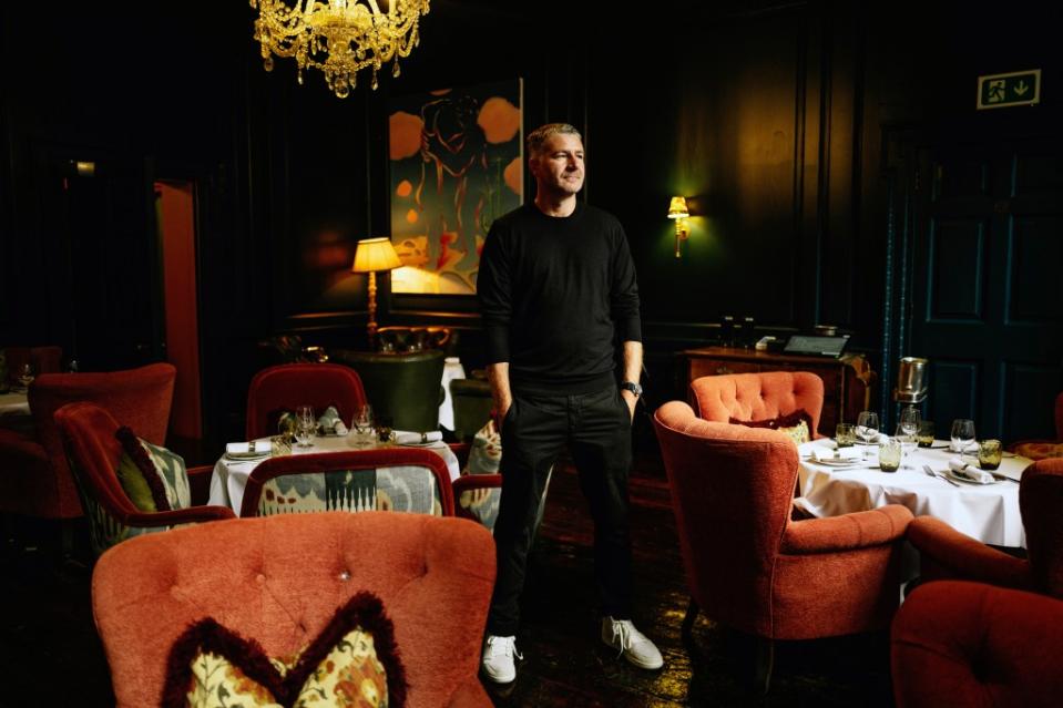 Andrew Carnie, chief executive officer of Soho House & Co., at Soho House Dean Street in London, UK, on Wednesday, Aug. 30, 2023. The prestigious private club is opening a rural outpost in upstate New York, along with plans for a host more sites across the Americas. Photographer: Jose Sarmento/Bloomberg via Getty Images