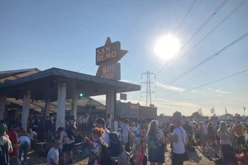 San Remo bar at Glastonbury