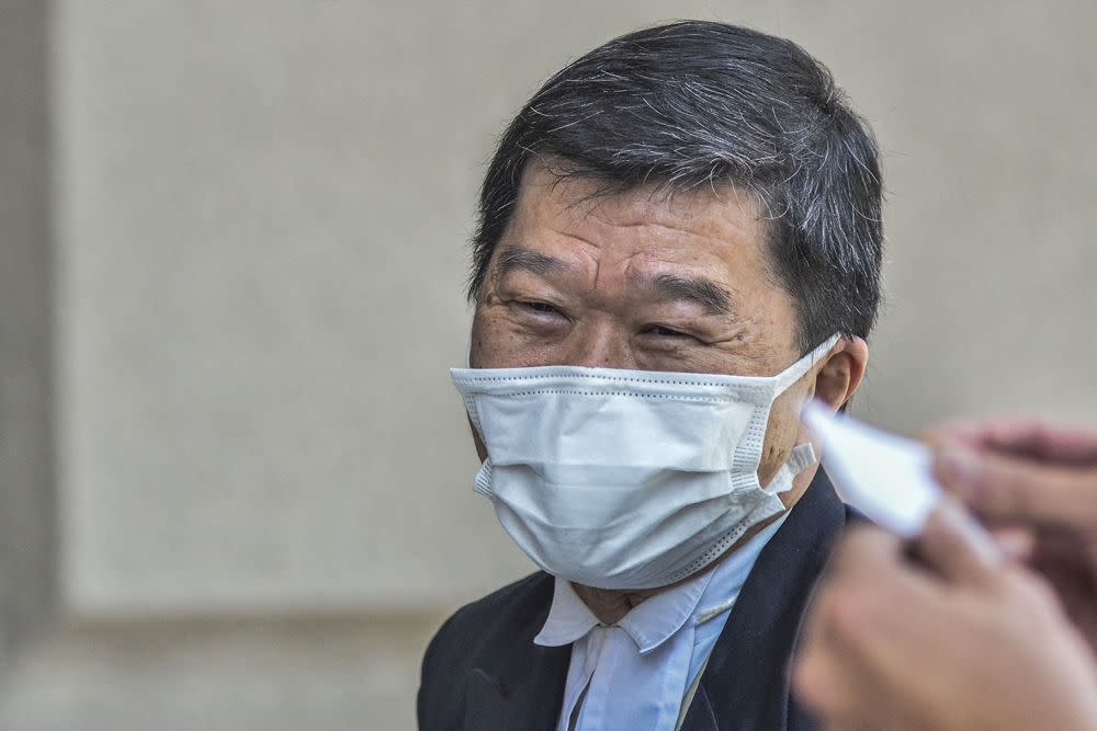 Jill Ireland Lawrence Bill's lawyer Lim Heng Seng is pictured at the Kuala Lumpur High Court March 10, 2021. ― Picture by Hari Anggara