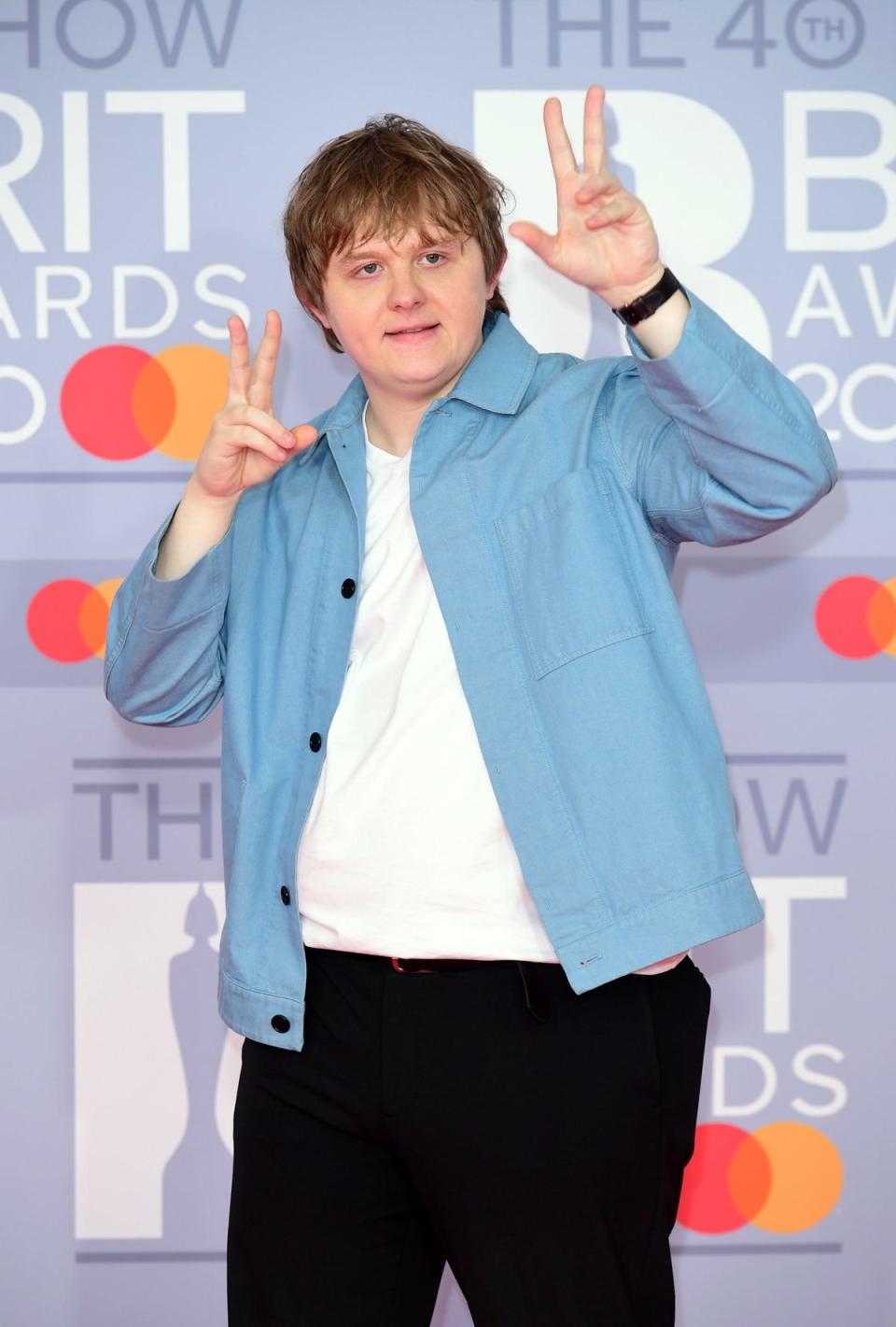 Lewis Capaldi arriving at the Brit Awards 2020 (PA)