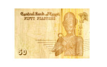 <p>Egyptian banknotes are bilingual—you'll find Arabic text and numbers on the obverse side of the bill and English translations on the opposite side.</p>