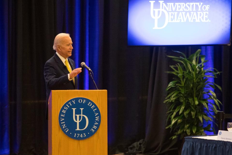 The University of Delaware named the School of Public Policy the Joseph R. Biden Jr. School of Public Policy during a semiannual Board of Trustees meeting Tuesday at the Trabant Student Center.