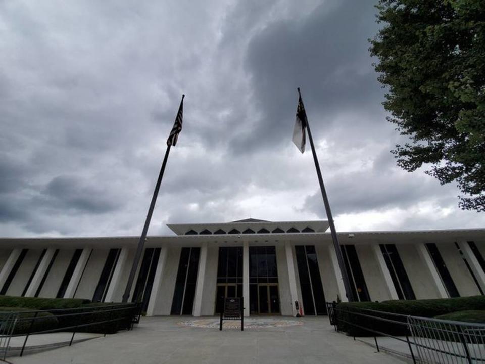 The North Carolina Legislative Building, where the General Assembly meets, on Jones Street in downtown Raleigh.