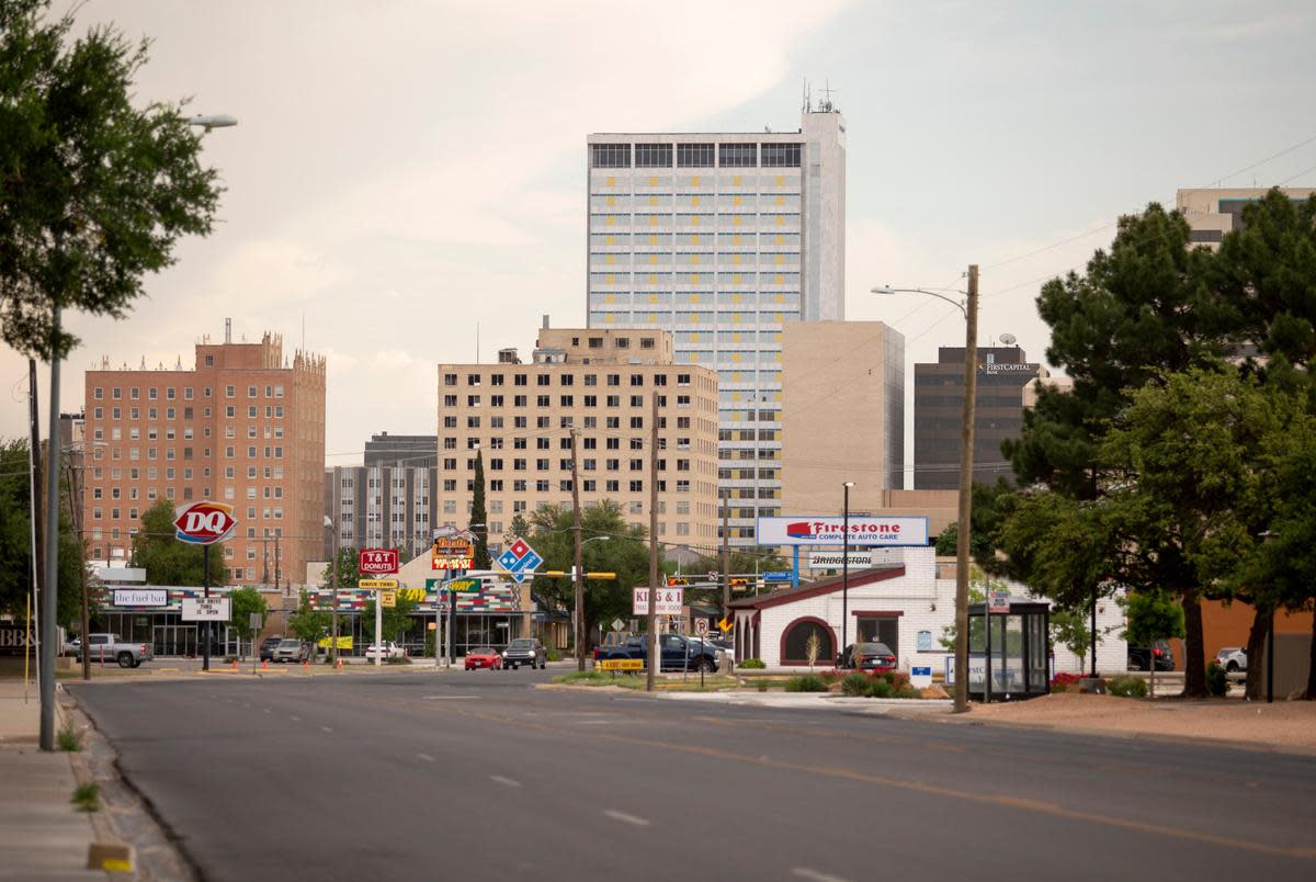 Downtown Midland is seen on Monday, April 27, 2020.                                                                                                