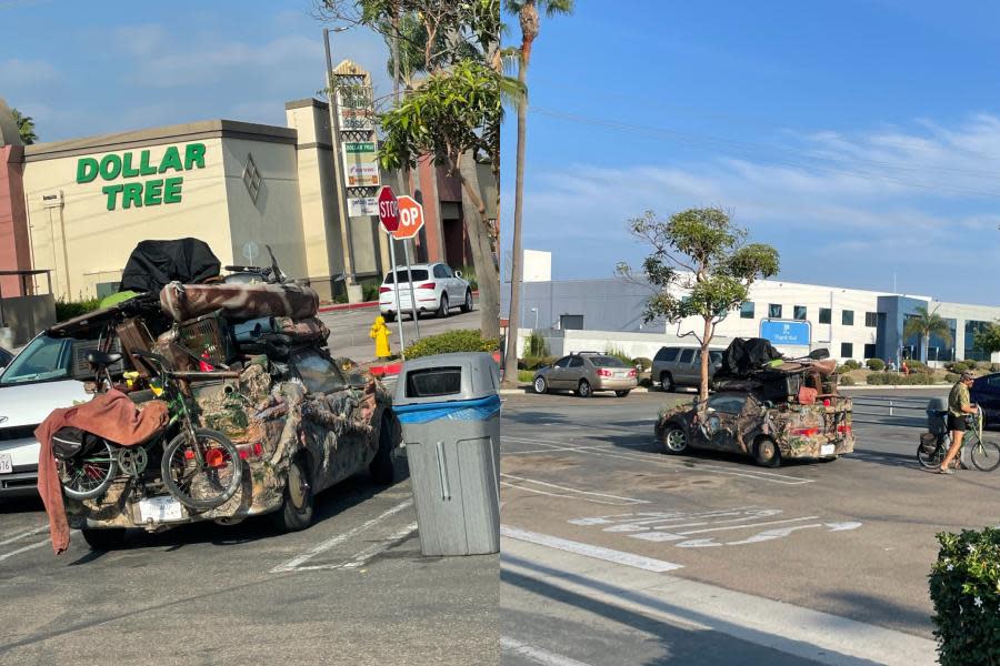 Extraño auto “camuflajeado” sorprende a los ciudadanos de San Diego