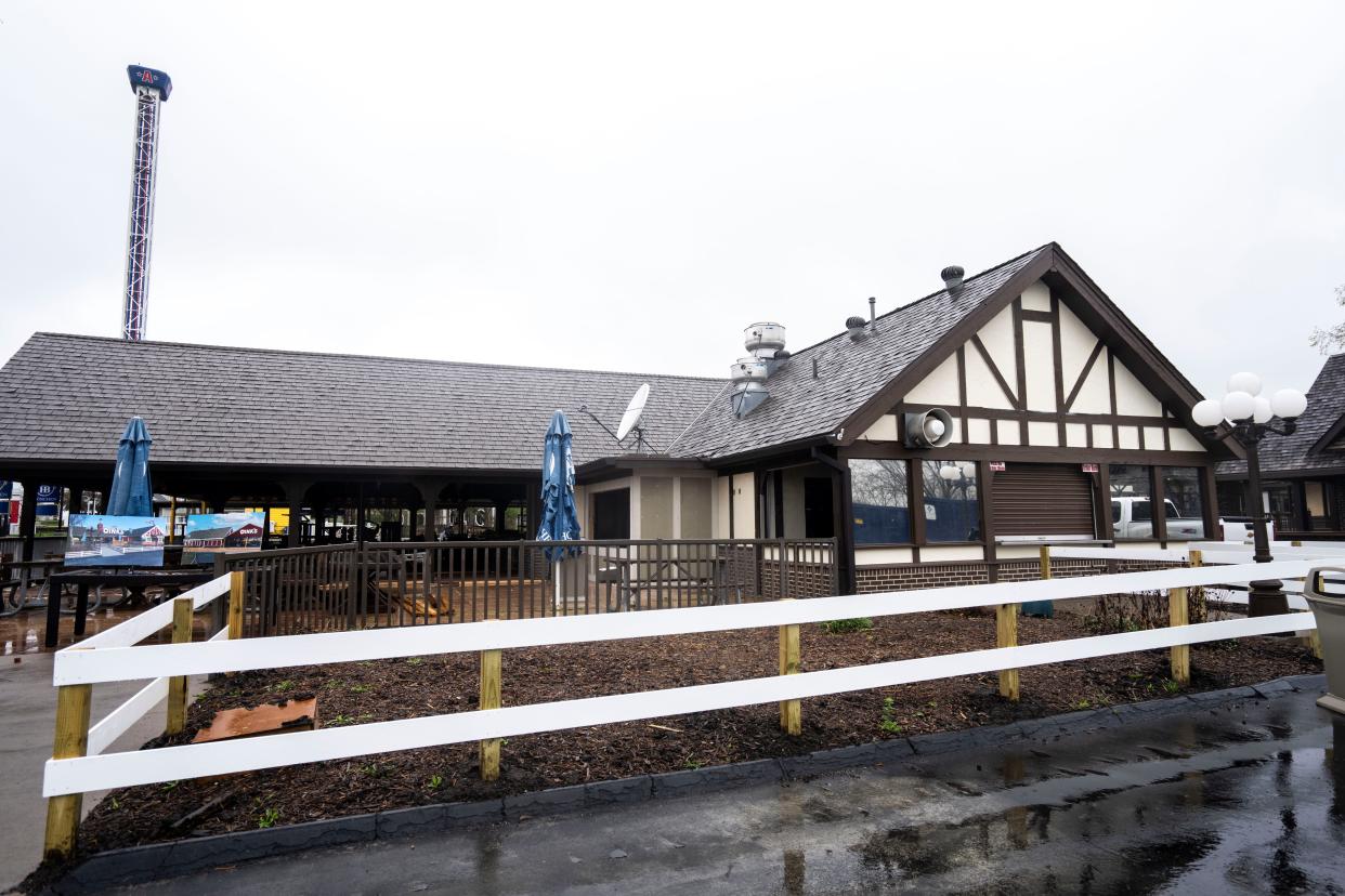 A new pork-themed restaurant, Oink's, is seen pre-renovation at Adventureland on Thursday, April 18, 2024, in Altoona.