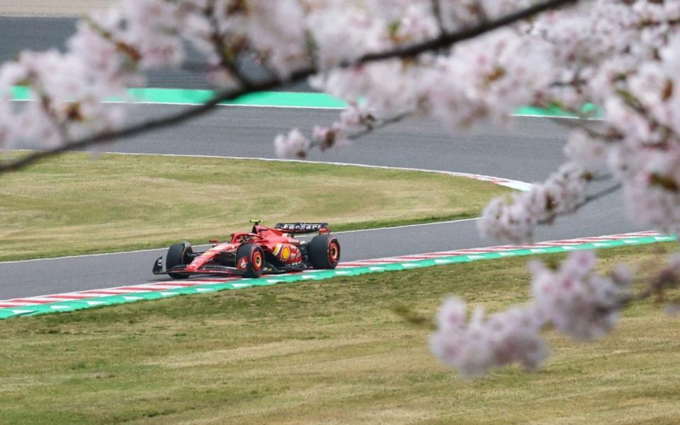 Carlos Sainz of Spain driving (55) the Ferrari SF-24 on track during final practice ahead of the F1 Grand Prix of Japan at Suzuka International Racing Course on April 06, 2024 in Suzuka, Japan