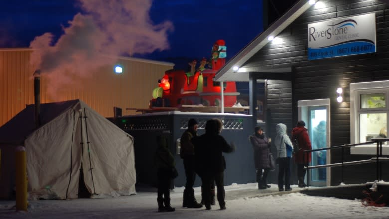 Lineups for free dental clinic in Whitehorse