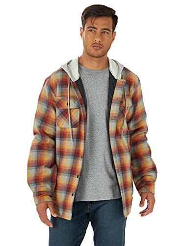 4) Long Sleeve Quilted Lined Flannel Shirt