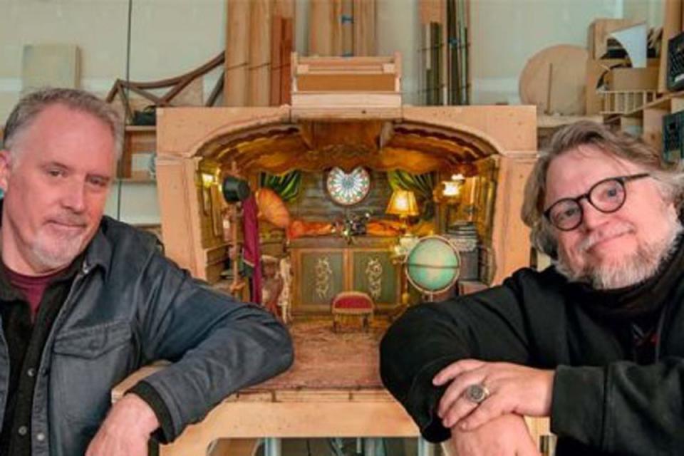 <p>Guillermo del Toro/X</p> Mark Gustafson and Guillermo del Toro