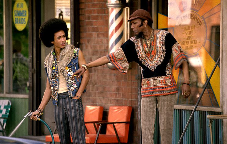 Jaden Smith and Ron Cephas Jones in The Get Down