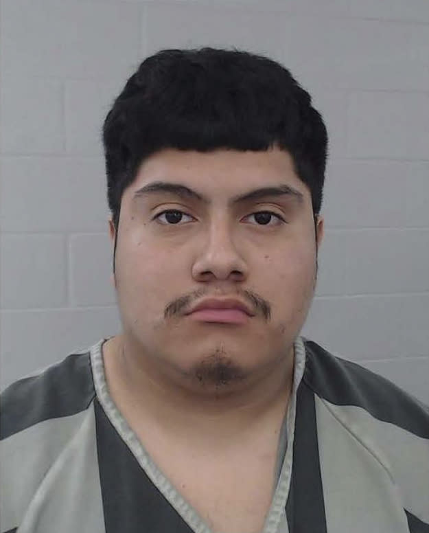 This photo released by the Keene Police Department on Sunday, May 14, 2023, shows Angel Gomez. Gomez and a 12-year-old boy have been arrested on murder warrants in the fatal shooting of a Sonic Drive-In employee in Keene, Texas. (Keene Police Department via AP)