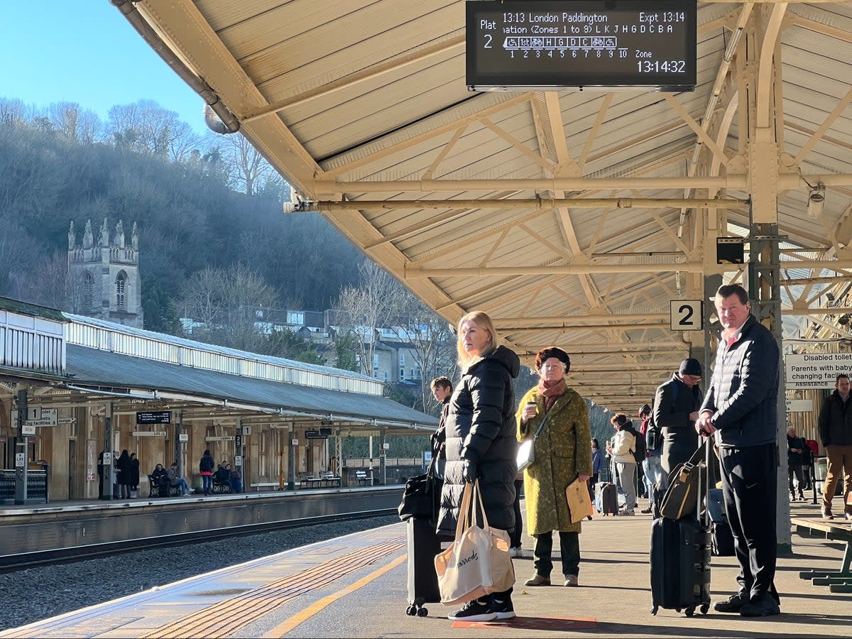 Waiting game: Bath Spa station has hourly trains to Bristol and London between 7.30am and 7.30pm on train strike day (Simon Calder)