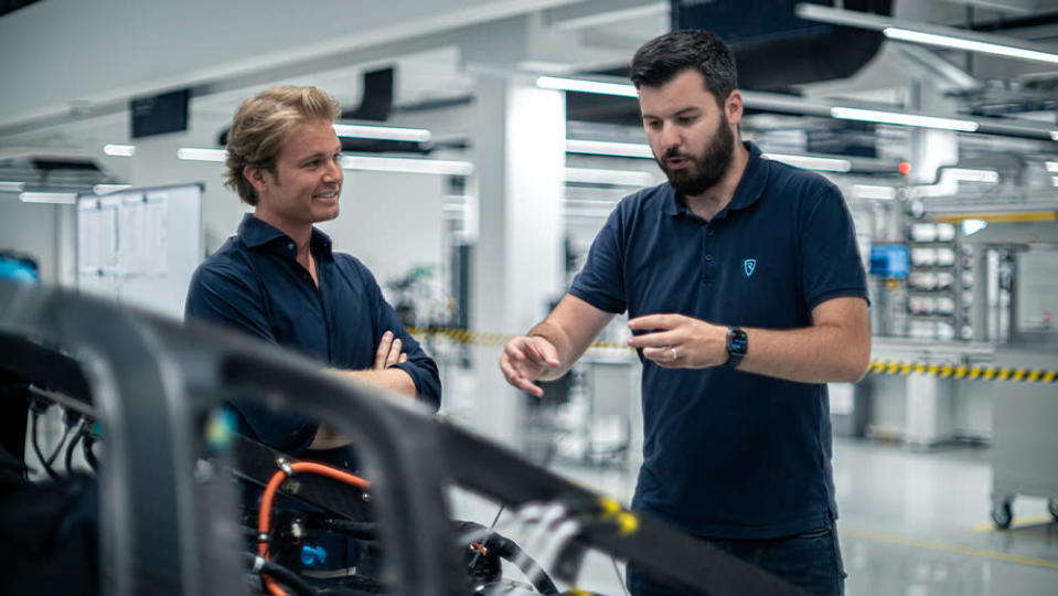 Rosberg and Rimac discuss Nevera - Credit: Bugatti Rimac