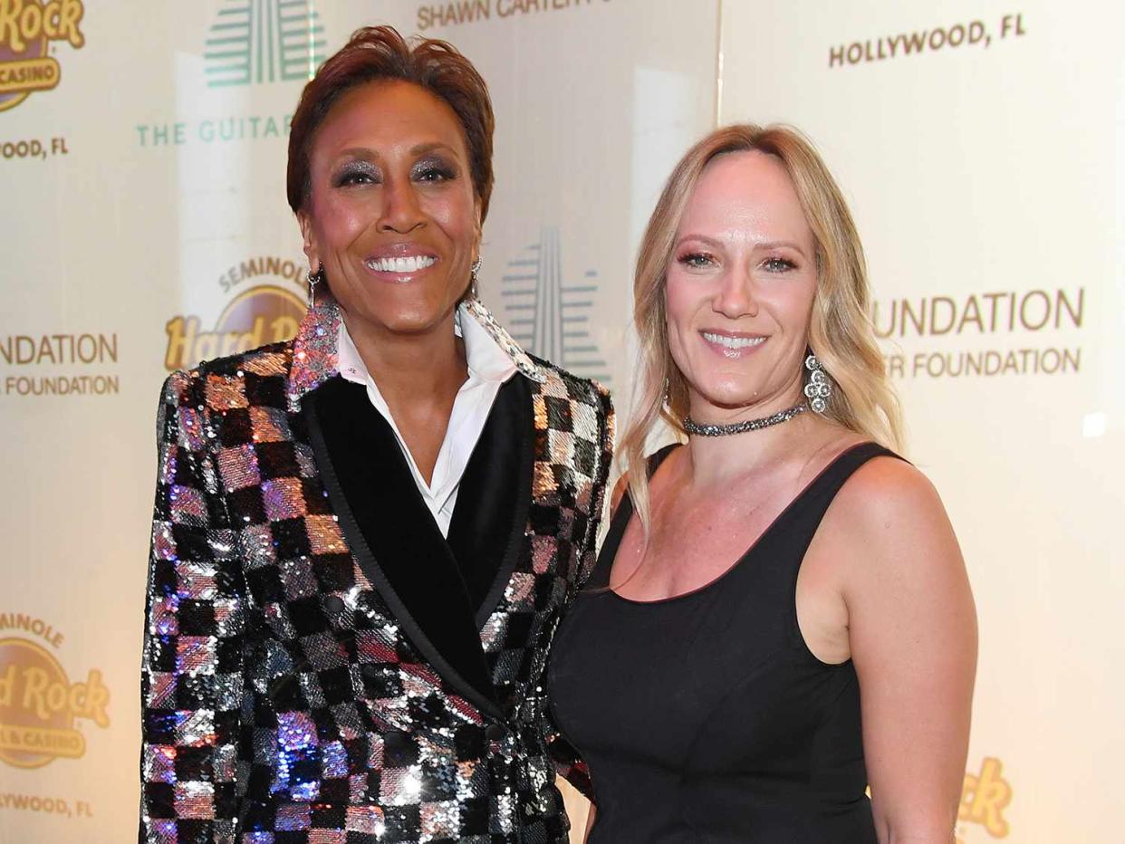 Robin Roberts and Amber Laign attend the Shawn Carter Foundation Gala at Hard Rock Live! in the Seminole Hard Rock Hotel & Casino on November 16, 2019 in Hollywood, Florida.