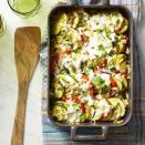 <p>A summertime favorite--zucchini casserole--gets an Italian spin in this delicious and healthy side dish with tomatoes, mozzarella and basil. You can use zucchini or summer squash in this caprese-style casserole, or a combination of the two. A sprinkling of fresh basil and a drizzle of balsamic vinegar just before serving brightens up the flavors. Serve with grilled or roasted chicken and some quinoa, rice or couscous to soak up the juices from the casserole for a satisfying and easy dinner. <a href="https://www.eatingwell.com/recipe/274358/caprese-zucchini-casserole/" rel="nofollow noopener" target="_blank" data-ylk="slk:View Recipe" class="link ">View Recipe</a></p>