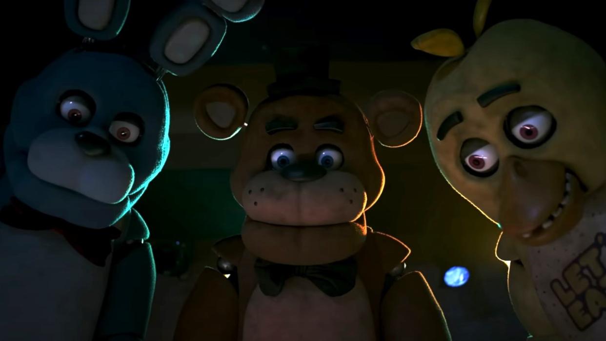  Freddy, Bonnie and Chica in Five Nights at Freddy's. 