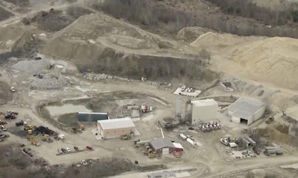 The family had gathered for the gender reveal at this quarry. Source: CBS Boston