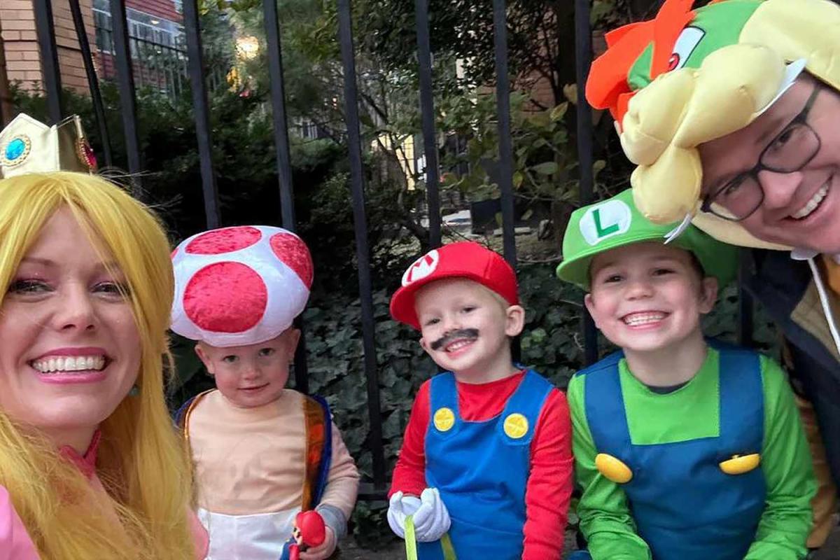 Dylan Dreyer and Kids Celebrate Halloween in Super MarioThemed Family