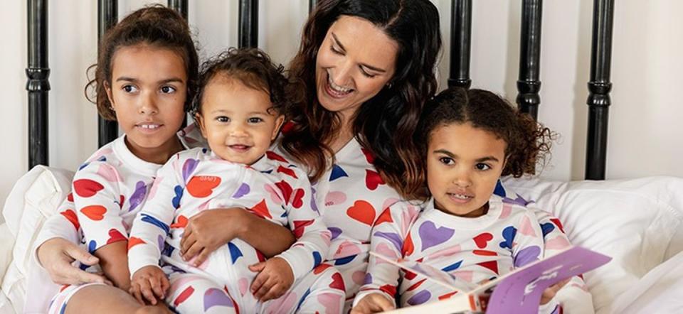 <p>Forget those chalky conversation hearts! These <a rel="nofollow noopener" href="https://www.countryliving.com/shopping/g4956/matching-family-christmas-pajamas/" target="_blank" data-ylk="slk:matching family pajamas;elm:context_link;itc:0;sec:content-canvas" class="link ">matching family pajamas</a> are the best way to wish the people you love most a happy Valentine's Day. Whether you're planning a <a rel="nofollow noopener" href="https://www.countryliving.com/life/entertainment/g25810122/valentines-day-movies/" target="_blank" data-ylk="slk:family movie night;elm:context_link;itc:0;sec:content-canvas" class="link ">family movie night</a> or another <a rel="nofollow noopener" href="https://www.countryliving.com/entertaining/g5119/things-to-do-on-valentines-day/" target="_blank" data-ylk="slk:fun activity;elm:context_link;itc:0;sec:content-canvas" class="link ">fun activity</a> for February 14, we found cute and cozy Valentine pajamas for your kids, your spouse, and yes, even your dog. </p>