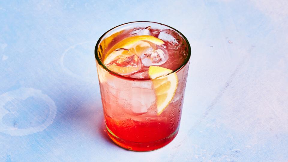 Rosy Gin-Kombucha Cocktail