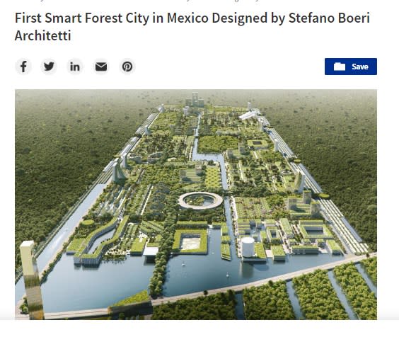 Estas fotos muestran un diseño para una ciudad selvática en México, no un palacio en Etiopía