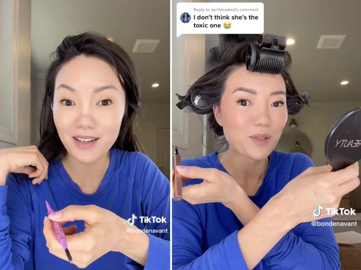 Screenshots of Chang's TikTok storytime.