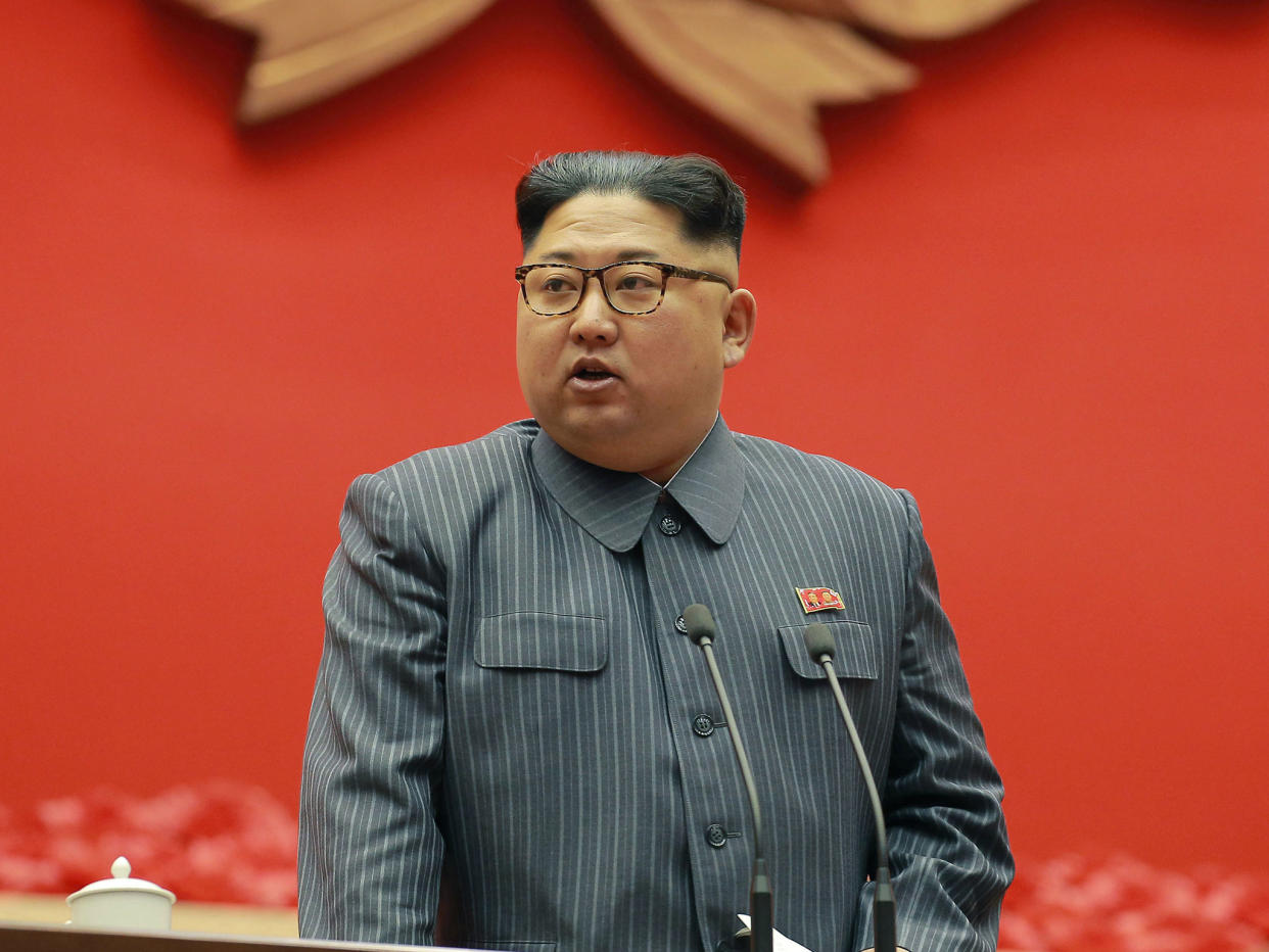 Kim Jong-un has China’s backing in denouncing the US-led maritime blockade (AP): AP