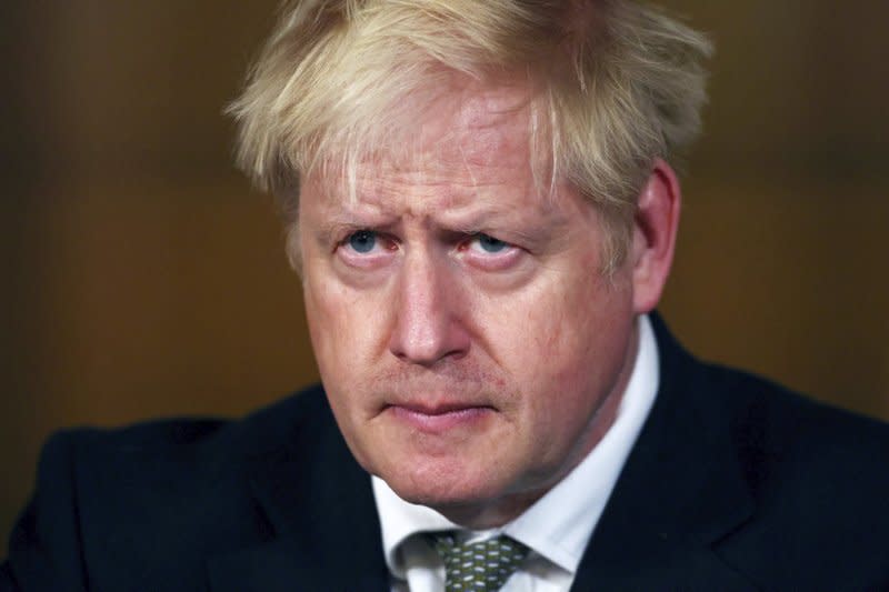 El primer ministro británico Boris Johnson en una foto tomada en Londres el 22 de octubre del 2020 (Henry Nicholls/Pool Photo via AP)