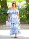 <p>A pregnant Nicky Hilton wears a summery maxi dress on a walk in N.Y.C. on May 23.</p>