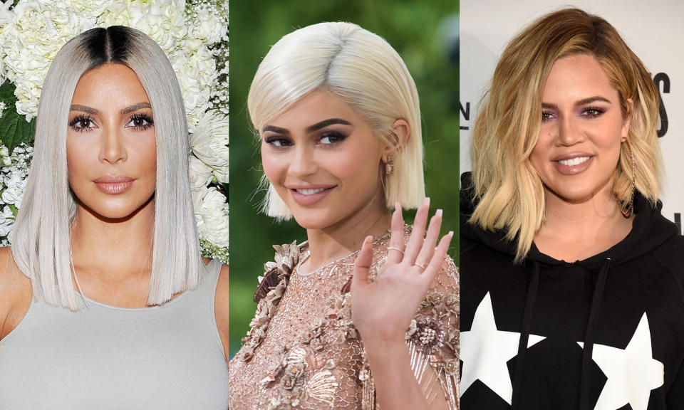 <p>Get ready for a whole new generation of Kardashians to keep up with as there will be three born next year. Kim Kardashian and Kanye West will have their <a rel="nofollow" href="https://www.yahoo.com/entertainment/kim-kardashian-confirms-kanye-west-expecting-third-child-203042672.html" data-ylk="slk:third child via surrogate;elm:context_link;itc:0;sec:content-canvas;outcm:mb_qualified_link;_E:mb_qualified_link;ct:story;" class="link  yahoo-link">third child via surrogate</a> after the reality star was deemed unable to carry another baby due to health issues. Khloé Kardashian also has a <a rel="nofollow" href="https://www.yahoo.com/entertainment/khloe-kardashian-confirms-shes-pregnant-greatest-dream-realized-000828235.html" data-ylk="slk:baby on the way;elm:context_link;itc:0;sec:content-canvas;outcm:mb_qualified_link;_E:mb_qualified_link;ct:story;" class="link  yahoo-link">baby on the way</a> with her boyfriend, NBA star Tristan Thompson. And — most surprising of all — Kylie Jenner, 20, <a rel="nofollow" href="https://www.yahoo.com/lifestyle/keeping-kylie-jenners-pregnancy-latest-details-192200509.html" data-ylk="slk:is also expecting her first child;elm:context_link;itc:0;sec:content-canvas;outcm:mb_qualified_link;_E:mb_qualified_link;ct:story;" class="link  yahoo-link">is also expecting her first child</a>, with boyfriend Travis Scott. Obviously <a rel="nofollow" href="https://www.yahoo.com/lifestyle/triple-kardashian-baby-news-births-great-kris-jenner-memes-115141890.html" data-ylk="slk:nobody is as excited as momager Kris Jenner;elm:context_link;itc:0;sec:content-canvas;outcm:mb_qualified_link;_E:mb_qualified_link;ct:story;" class="link  yahoo-link">nobody is as excited as momager Kris Jenner</a>. (Photo: Getty Images) </p>