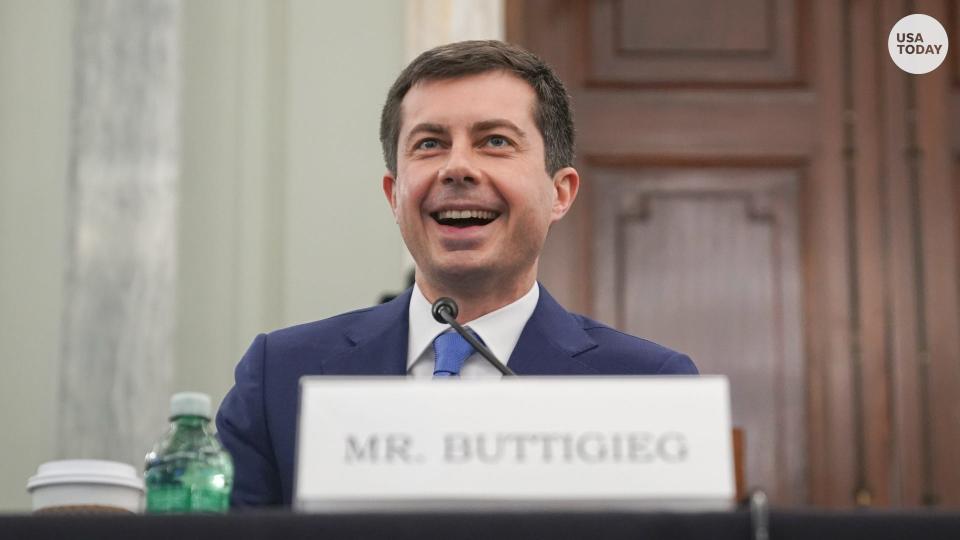 Pete Buttigieg was confirmed as transportation secretary, making him the first openly gay person confirmed to a Cabinet post by the Senate.