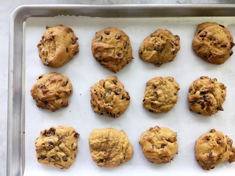 Pumpkin Chocolate Chip Cookies with Brown Butter