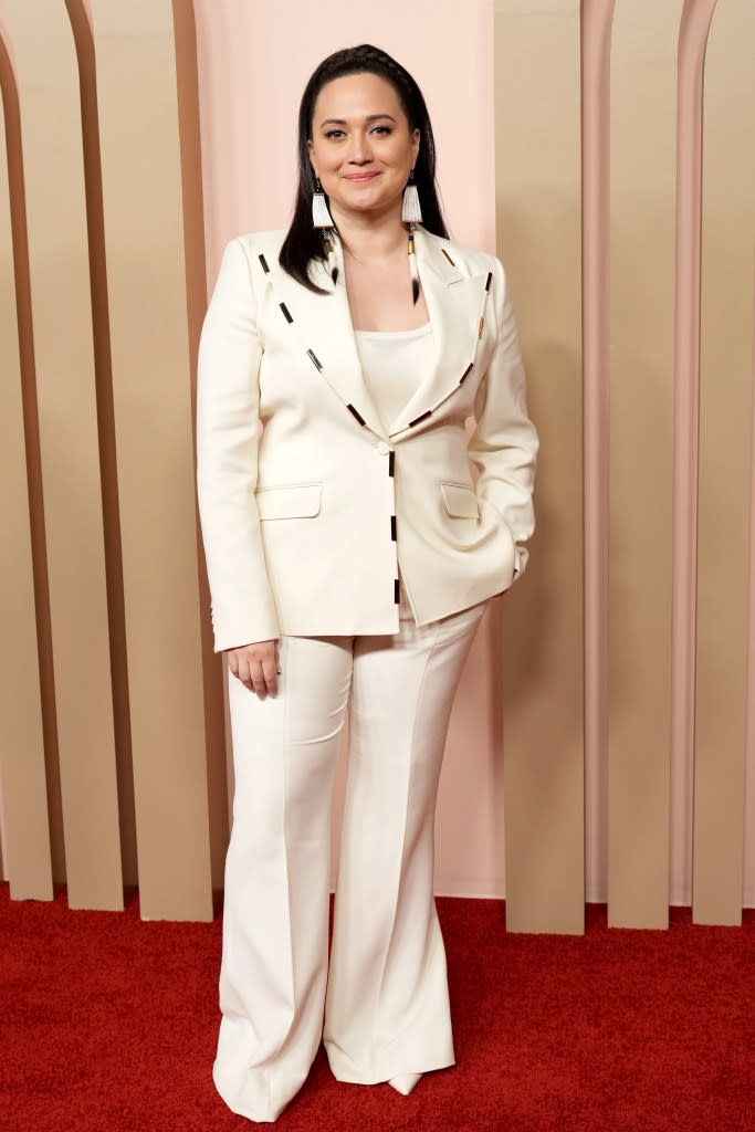 Lily Gladstone attends the 96th Oscars Nominees Luncheon at The Beverly Hilton on February 12, 2024 in Beverly Hills, California