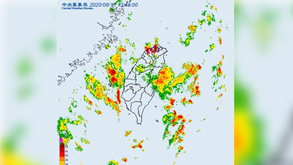 中央氣象局針對北北桃發布大雷雨即時訊息。（圖／中央氣象局）